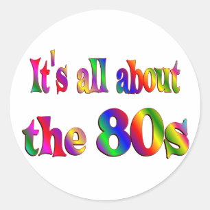 About the 80s classic round sticker
