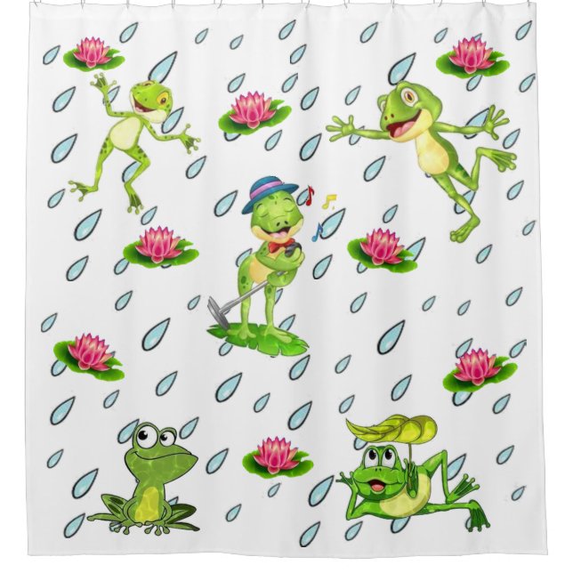 About to go Frog Shower Curtain (Front)