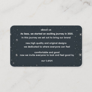 ABOUT US ENCLOSURE CARD