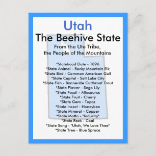 About Utah Postcard