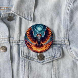 Above and Below - Wise Owl Art 7.5 Cm Round Badge