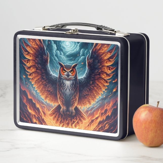 Above and Below - Wise Owl Art Metal Lunch Box (In Situ)