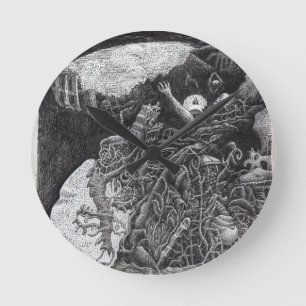 Above & Below by Brian Benson Round Clock