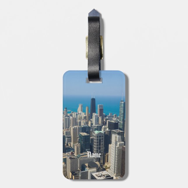 Above Chicago Luggage Tag (Back Vertical)