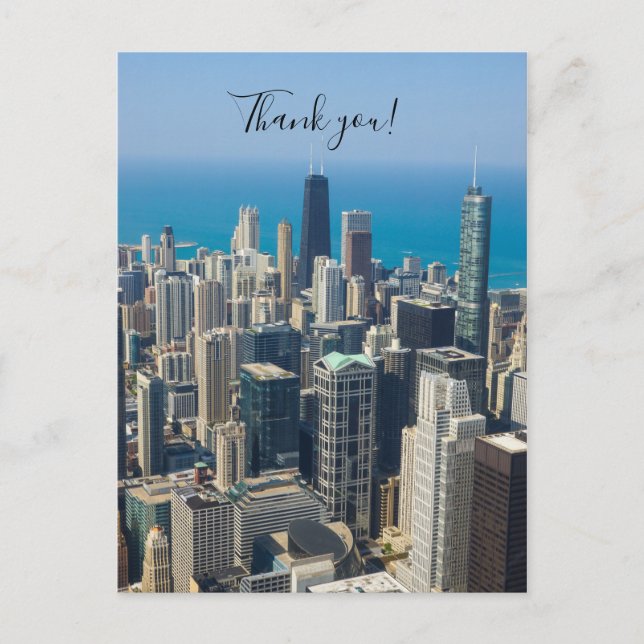 Above Chicago Thank You Postcard (Front)
