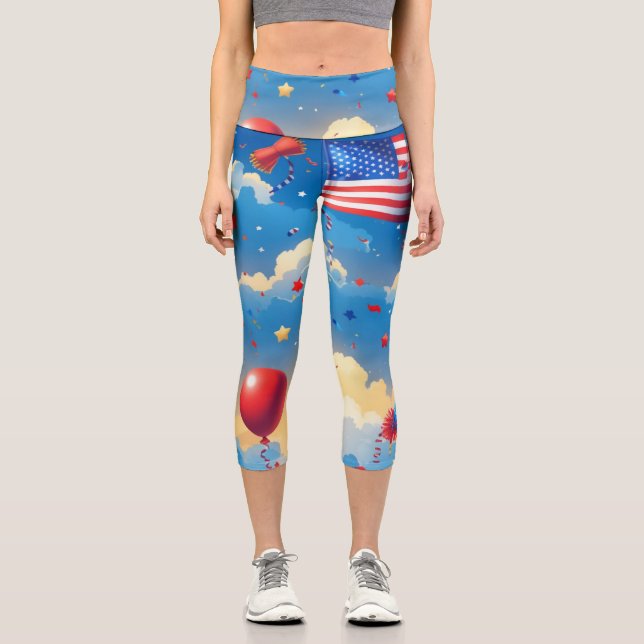 Above the Clouds Capri Leggings (Front)