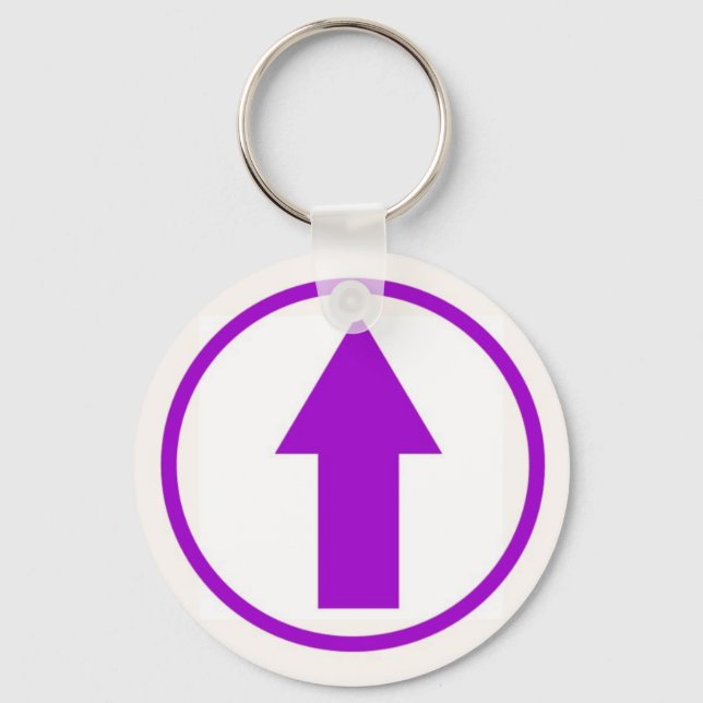 Above the influence - Purple Key Ring (Front)