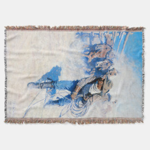 Above the Sea of Round Throw Blanket
