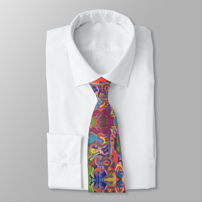 "Above the Storm" mirrored pattern Tie (Tied)