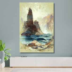 Above Tower Falls, Moran, 1872 Canvas Print