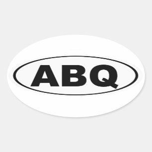 ABQ Albuquerque New Mexico Oval Sticker