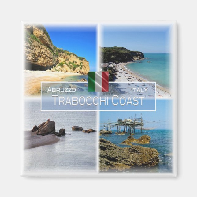 ABR002 TRABOCCHI COAST, Abruzzo, Italy, Fridge Magnet (Front)