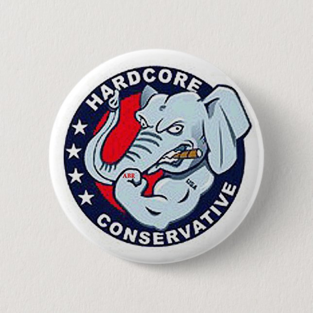 ABR Hardcore Conservative Elephant Button (Front)