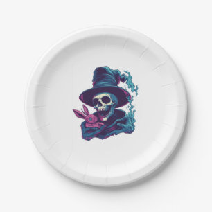 Abra-Cadabra Bones � Funny Magic Skull Paper Plate