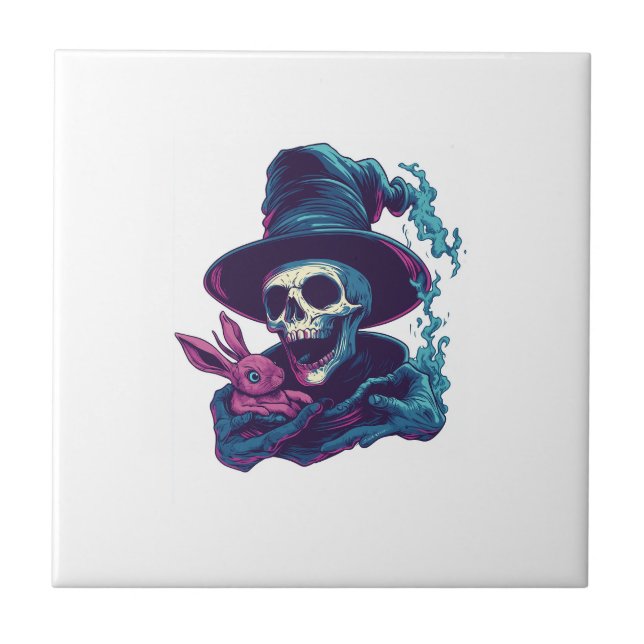 Abra-Cadabra Bones � Funny Magic Skull Tile (Front)