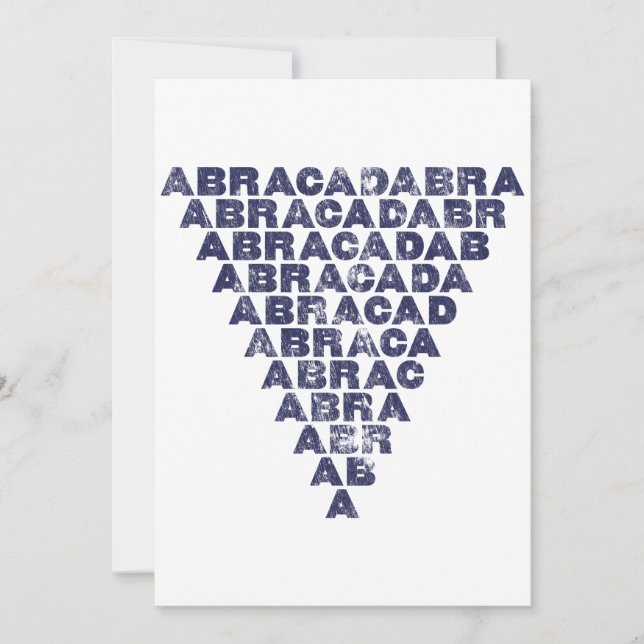 Abracadabra [dark inverted triangle] (Front)