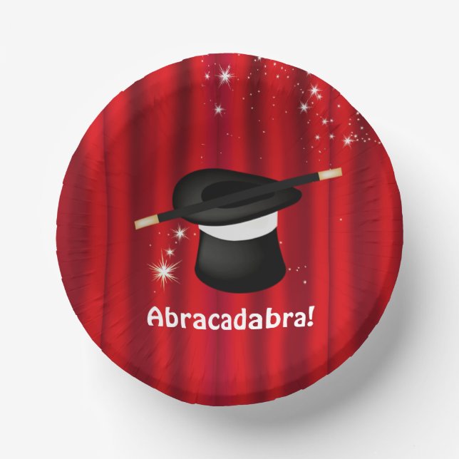 Abracadabra Magic Birthday Party  Paper Plate (Front)