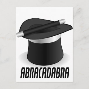 Abracadabra Magic Top Hat Postcard