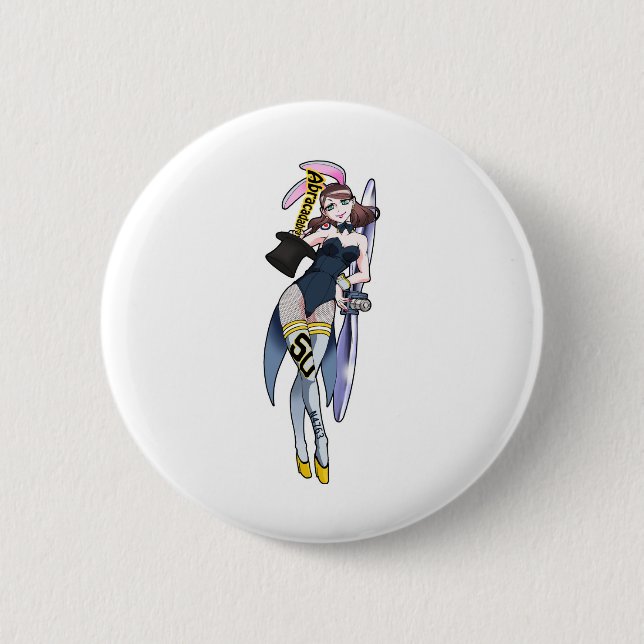 Abracadabra Mascot 6 Cm Round Badge (Front)