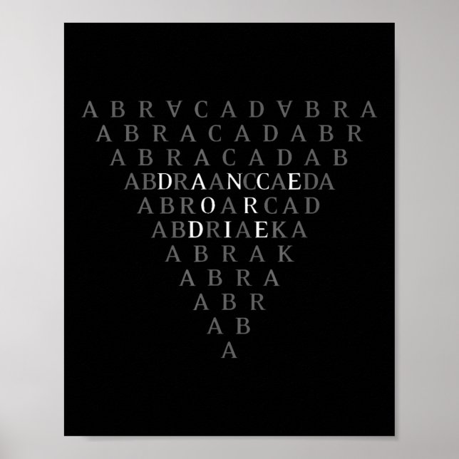 Abracadabra Vintage Gothic For Men Women  Poster (Front)