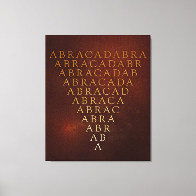 Abracadabra Wrapped Canvas Print (Front)