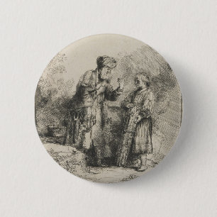 Abraham and Isaac 6 Cm Round Badge