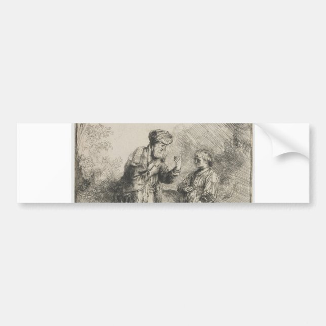 Abraham and Isaac Bumper Sticker (Front)