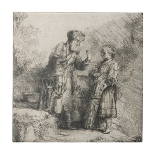 Abraham and Isaac Tile