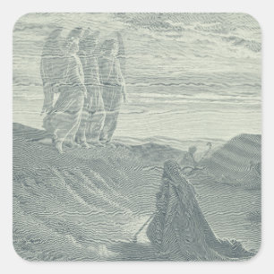 Abraham and the Three Angels Square Sticker