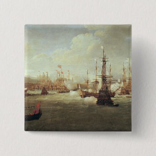 Abraham Duquesne at Chios, after 1681 15 Cm Square Badge