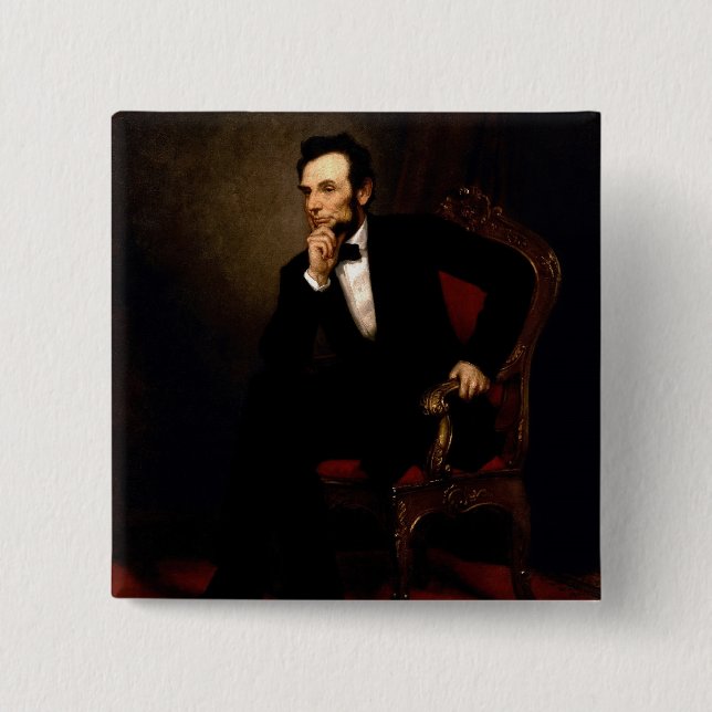 Abraham Lincoln 15 Cm Square Badge (Front)