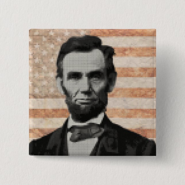 Abraham Lincoln 15 Cm Square Badge (Front)
