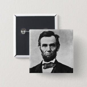 Abraham Lincoln: 16th President of America 15 Cm Square Badge