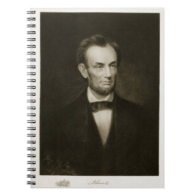 Abraham Lincoln, 16th President of the United Stat Spiral Notebook (Front)