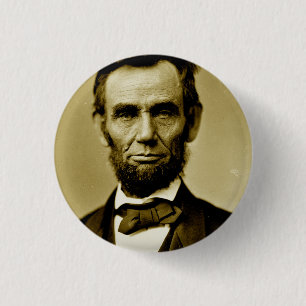 Abraham Lincoln 16th US President 3 Cm Round Badge