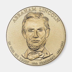 Abraham Lincoln $1 Presidential Coin Magnet