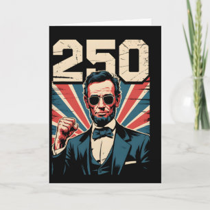 Abraham Lincoln 250th Birthday Retro Independence Card