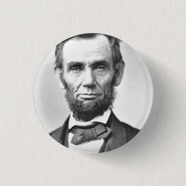 Abraham Lincoln 3 Cm Round Badge (Front)