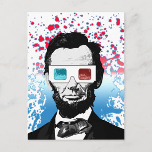 Abraham Lincoln - 3D Postcard