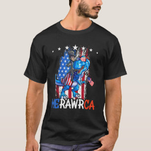 Abraham Lincoln 4th Of July Dino Boys Men American T-Shirt