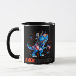Abraham Lincoln 4th Of July Dino Boys Men Mug