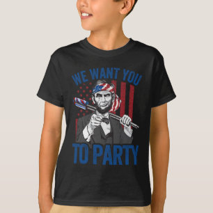 Abraham Lincoln 4th Of July Shirt Men American Usa