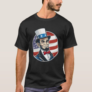 Abraham Lincoln 4th Of July US Flag Patriot T-Shirt