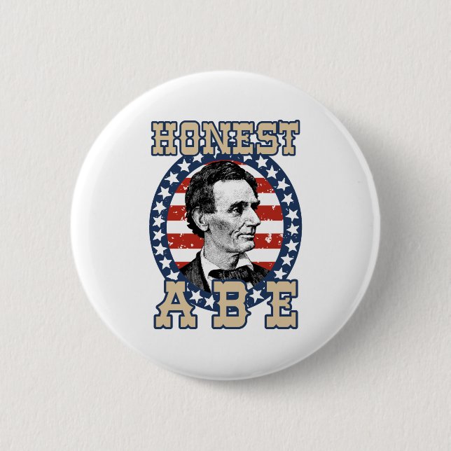 Abraham Lincoln 6 Cm Round Badge (Front)