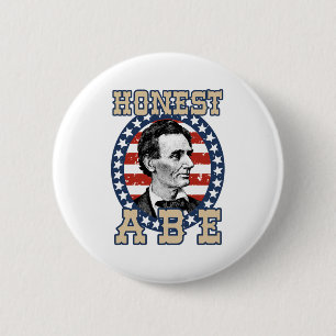 Abraham Lincoln 6 Cm Round Badge