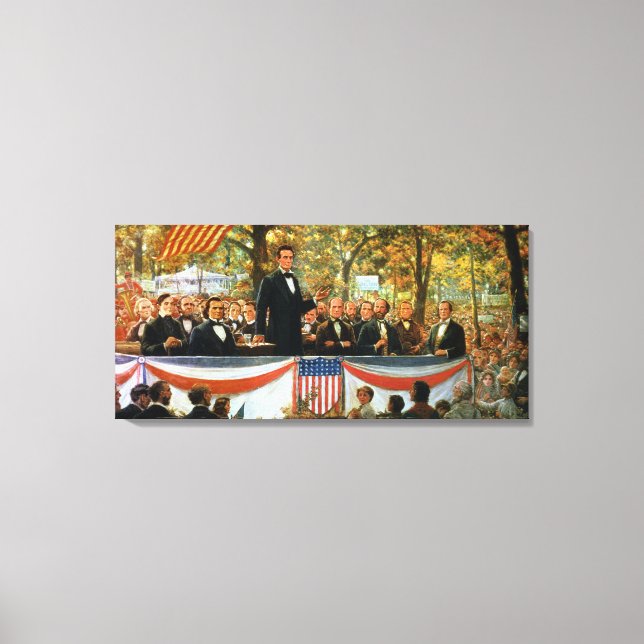 Abraham Lincoln and Stephen A. Douglas Canvas Print (Front)