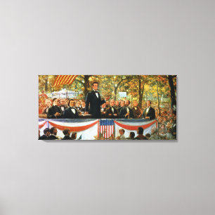 Abraham Lincoln and Stephen A. Douglas Canvas Print