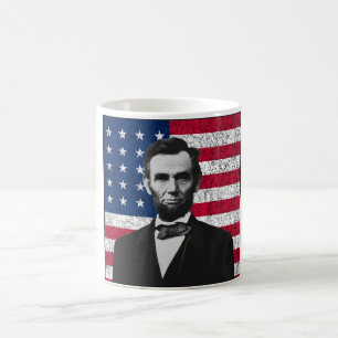 Abraham Lincoln and The American Flag Coffee Mug