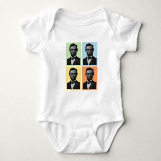 Abraham Lincoln Baby Bodysuit (Front)
