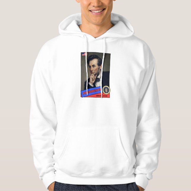 Abraham Lincoln Baseball Card Hoodie (Front)